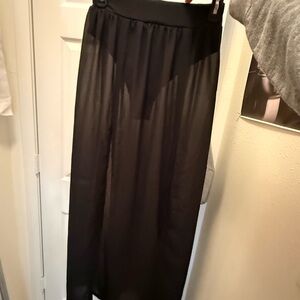 Elegant Black Sheer Skirt